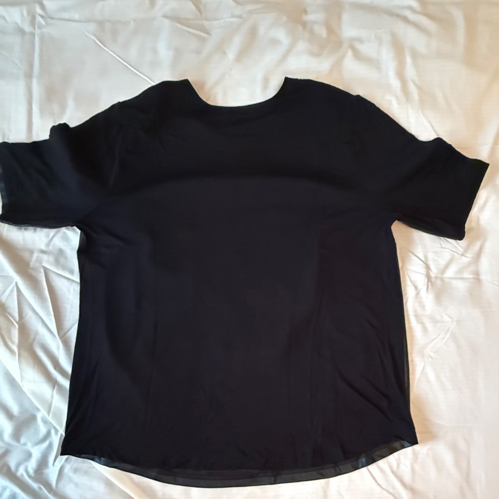Universal Standard Piave Leatherette Top - Black M 18-20 - Picture 4 of 11